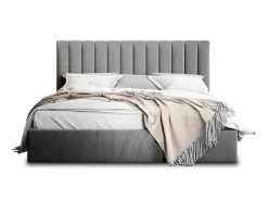 Best Mobilier Rosario - lit coffre - 180x200 - sommier inclus - en velours -