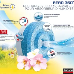 Rubson - Recharge Aero 360 Nature Experience Fleurs Sauvages Lot De 4 Recharges Discount