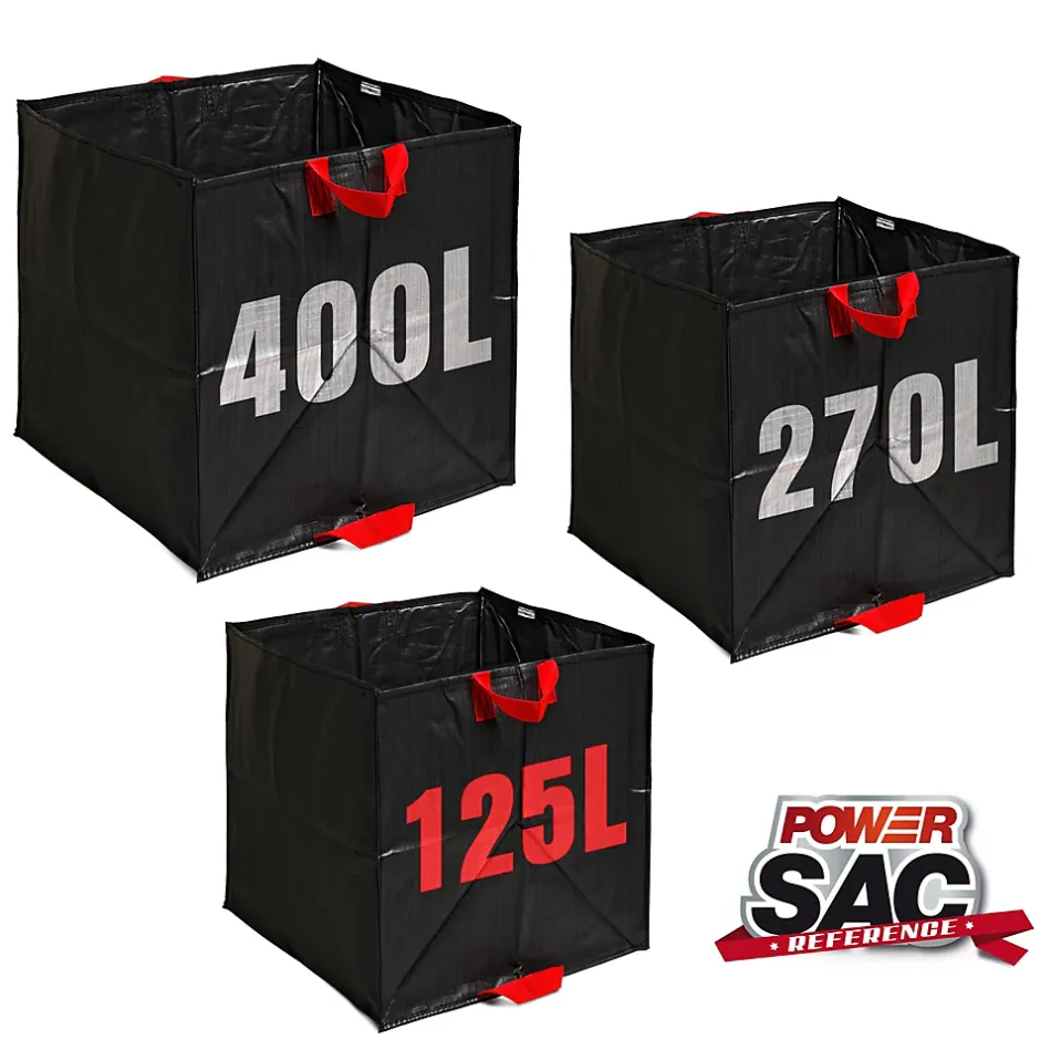 Sac à végétaux noir 125L 50x50x50 cm