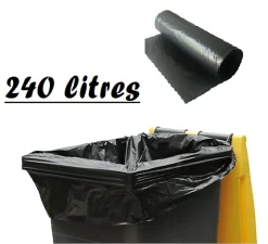 Le Plus De L'Entretien SACS POUBELLE NOIR HAUTE RESISTANCE - 240 litres - carton de 100 sacs Clearance