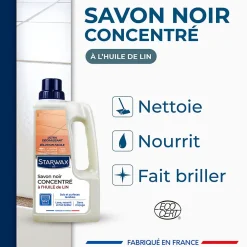 Starwax Savon noir à l'huile de lin 1L