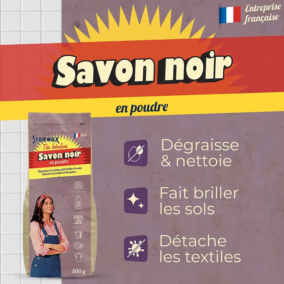 Starwax Fabulous Savon noir en poudre 500g Hot