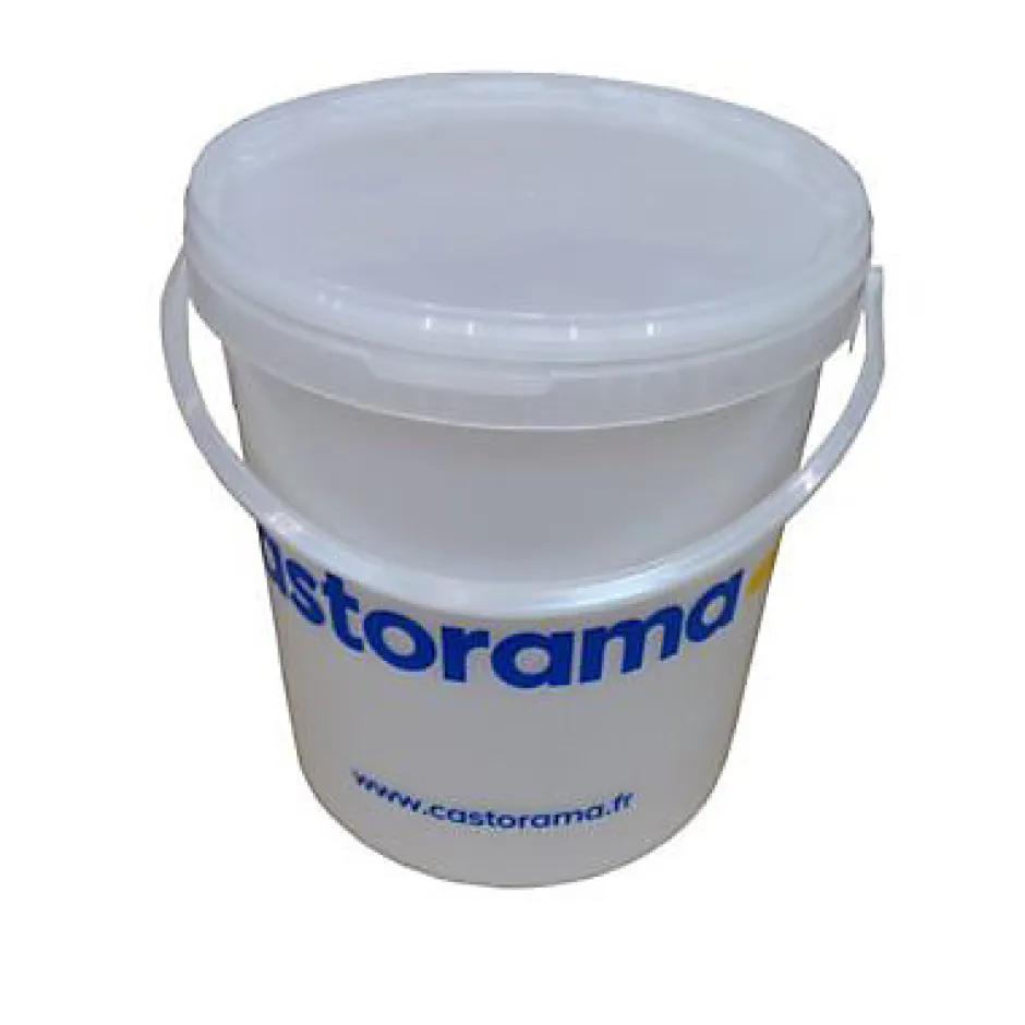 Seau doseur graduation intégrée blanc transparent 15L