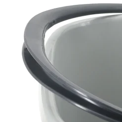 GoodHome Seau et essoreuse de torsion gris clair 14L