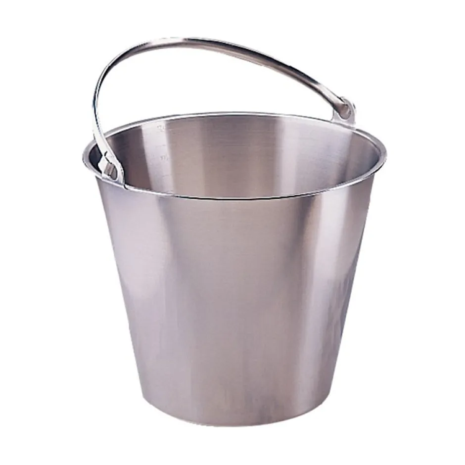 Jantex Seau inox avec poignée 12 Litres -