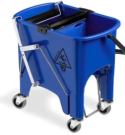 Dme Seau squizy 15L bleu avc roues - Lot de 2 - New