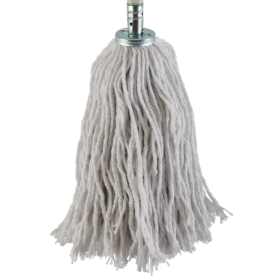 Serpillère à franges en coton blanc L.158 x l.13 cm Online