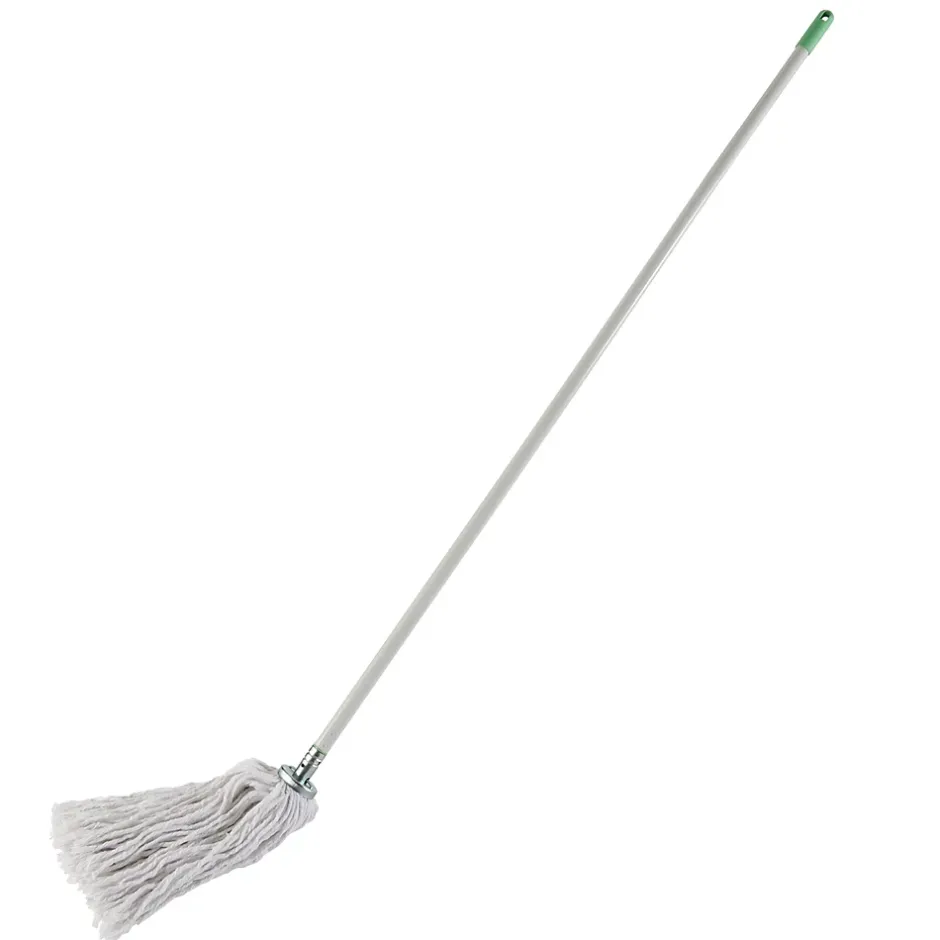 Serpillère à franges en coton blanc L.158 x l.13 cm Online