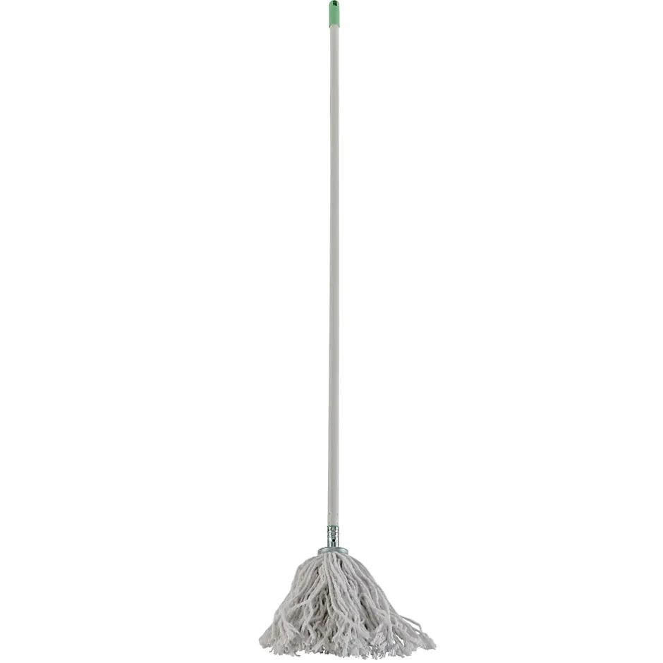 Serpillère à franges en coton blanc L.158 x l.13 cm Online