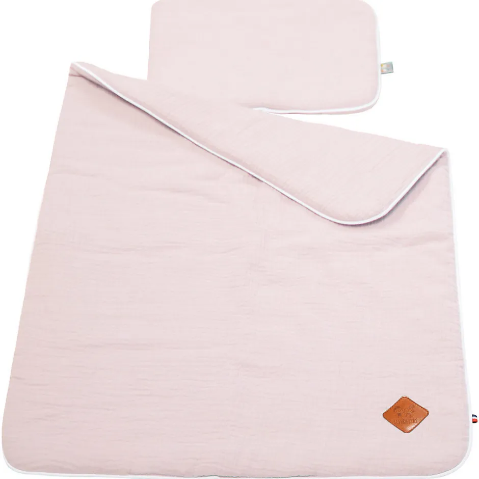 Sevira Kids Set berceau couverture et coussin en gaze de coton Jeanne