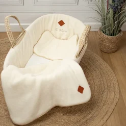 Sevira Kids Set berceau couverture et coussin en gaze de coton Jeanne