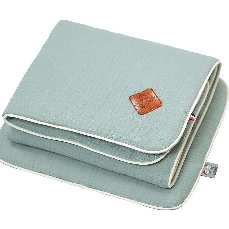 Sevira Kids Set berceau couverture et coussin en gaze de coton Jeanne