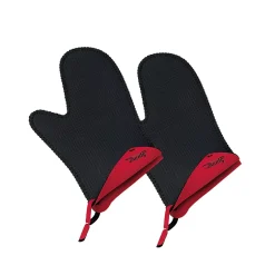 Spring Set de 2 gants de cuisine rouge et noir Hot
