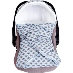 Sevira Kids Couverture enveloppante nid d'ange bébé réversible en coton minky ELI