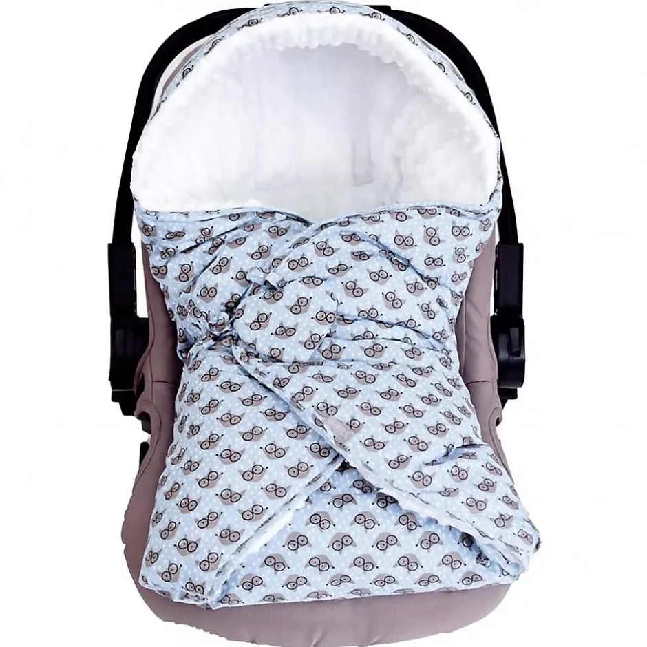 Sevira Kids Couverture enveloppante nid d'ange bébé réversible en coton minky ELI