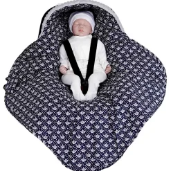 Sevira Kids Couverture enveloppante nid d'ange bébé réversible en coton minky ELI