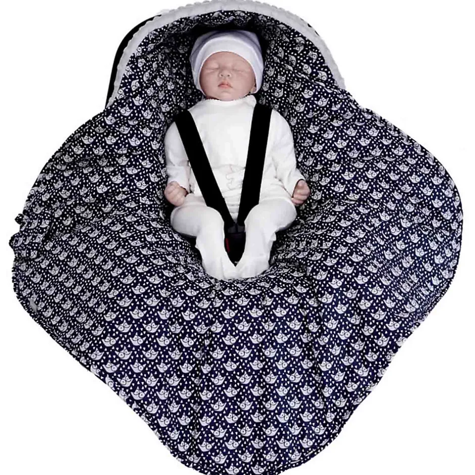 Sevira Kids Couverture enveloppante nid d'ange bébé réversible en coton minky ELI