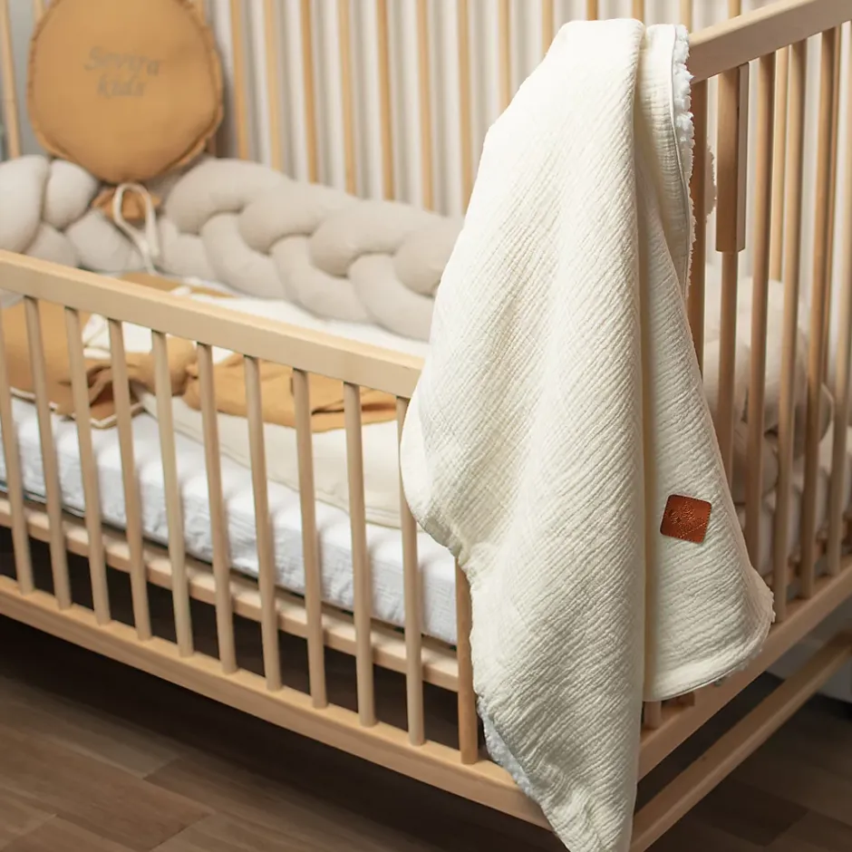 Sevira Kids Couverture en gaze de coton et sherpa Jeanne Sale