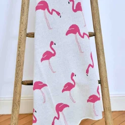 Sevira Kids Couverture en coton bio FLAMANT ROSE