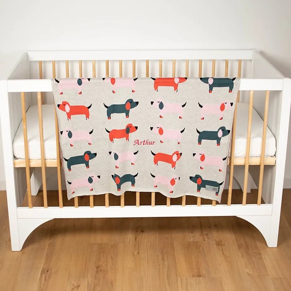 Sevira Kids Couverture en coton bio Gots Teckel Discount
