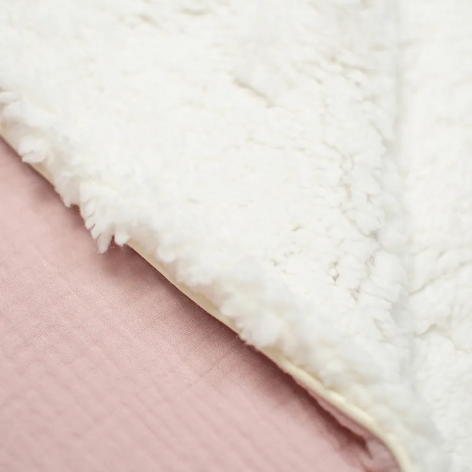 Sevira Kids Couverture en gaze de coton et sherpa Jeanne