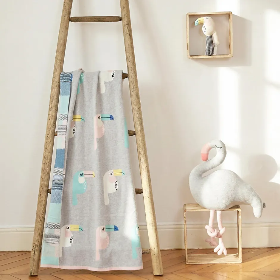 Sevira Kids Couverture en coton bio Gots TOUCAN