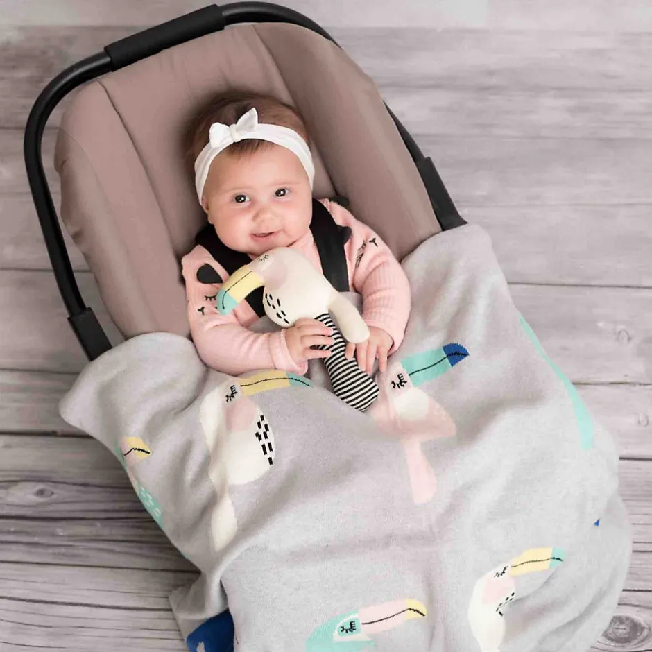 Sevira Kids Couverture en coton bio Gots TOUCAN