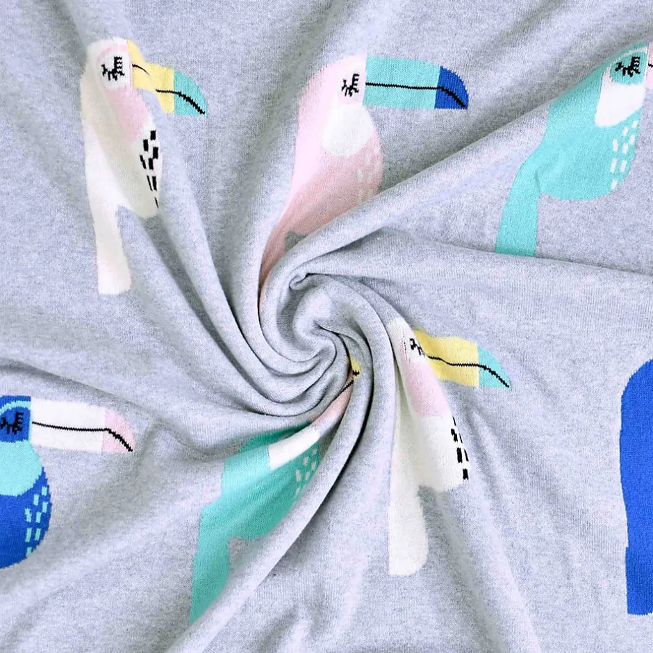 Sevira Kids Couverture en coton bio Gots TOUCAN