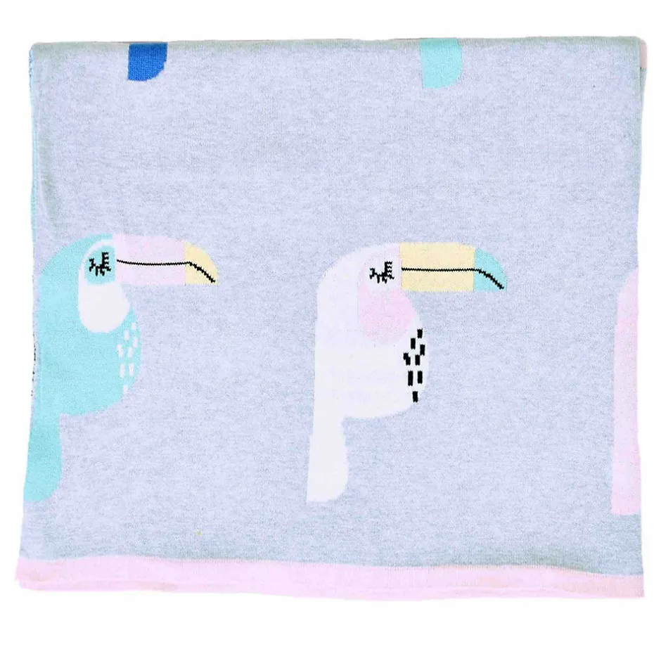 Sevira Kids Couverture en coton bio Gots TOUCAN