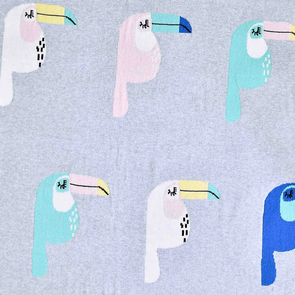 Sevira Kids Couverture en coton bio Gots TOUCAN