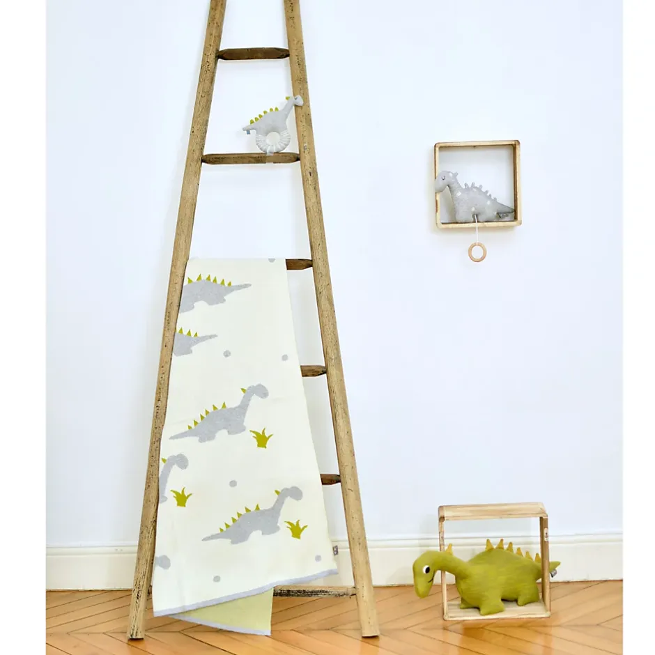 Sevira Kids Couverture en coton bio GOTS Dinosaure Sale