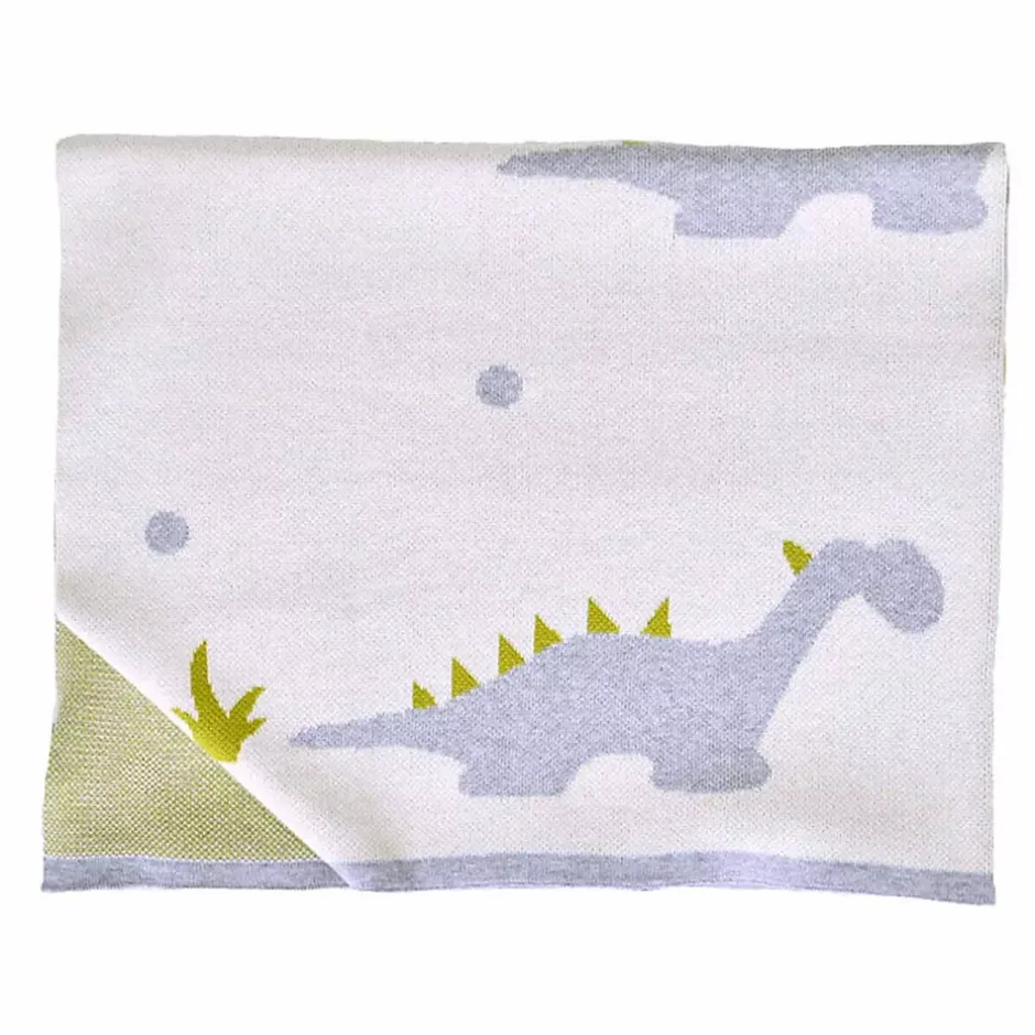 Sevira Kids Couverture en coton bio GOTS Dinosaure Sale