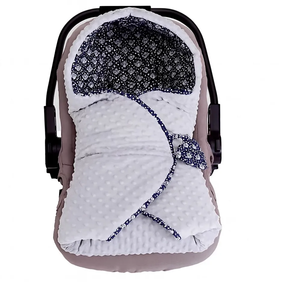 Sevira Kids Couverture enveloppante nid d'ange bébé réversible en coton minky ELI New