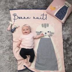 Sevira Kids Couverture en coton bio Gots Chaton Clearance