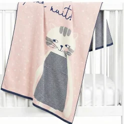 Sevira Kids Couverture en coton bio Gots Chaton Clearance