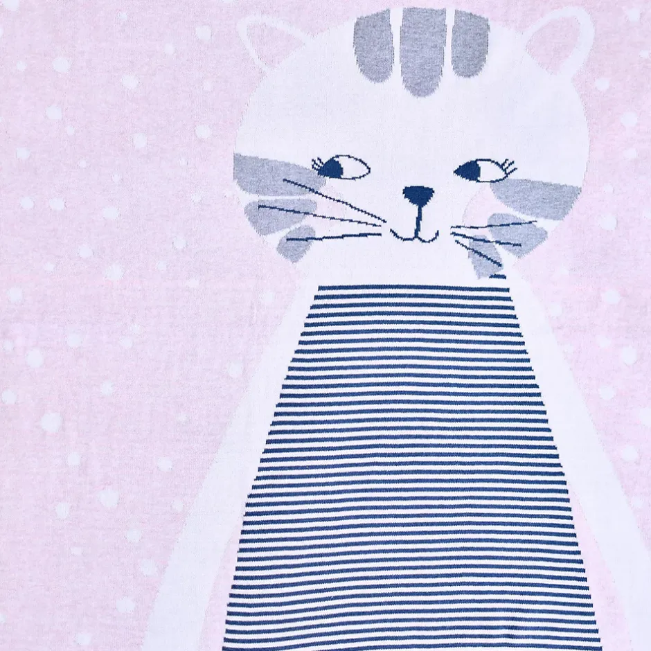 Sevira Kids Couverture en coton bio Gots Chaton Clearance