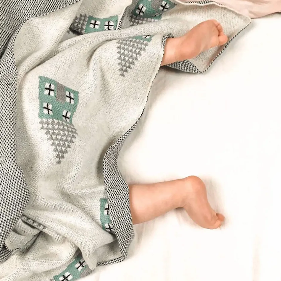 Sevira Kids Couverture en coton bio Gots MAISONS