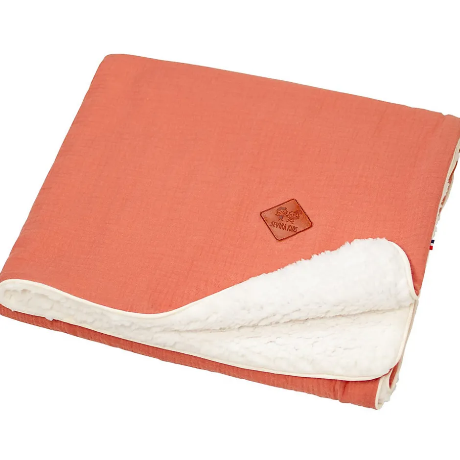 Sevira Kids Couverture en gaze de coton et sherpa Jeanne