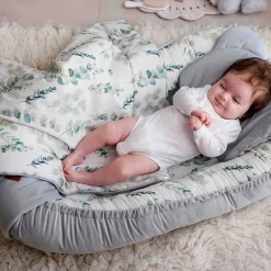 Sevira Kids Couverture plaid réversible Eucalyptus