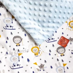 Sevira Kids Couverture réversible en minky Eskimo