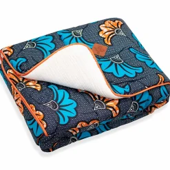 Sevira Kids Couverture réversible Wax Fleurs de mariage