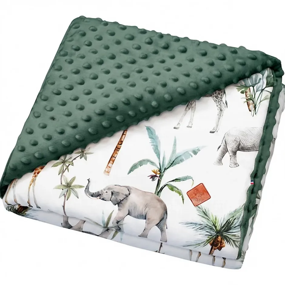 Sevira Kids Couverture réversible en minky Safari Outlet