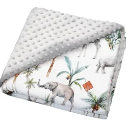 Sevira Kids Couverture réversible en minky Safari Online