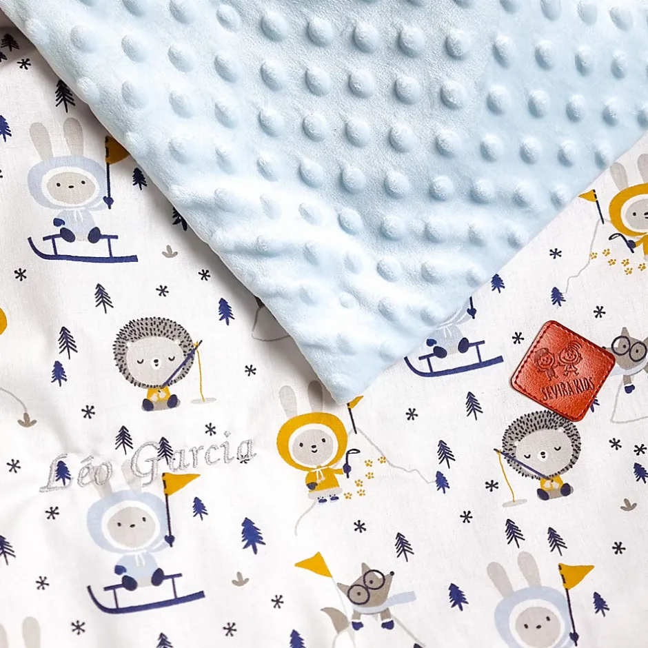 Sevira Kids Couverture réversible en minky Eskimo