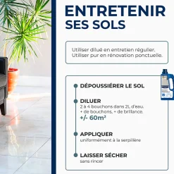 Starwax Shampoing autolustrant 2 en 1 tous sols intérieurs 1L