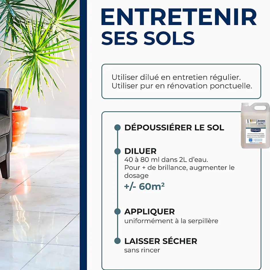 Starwax Shampoing brillant sols carrelés 5L