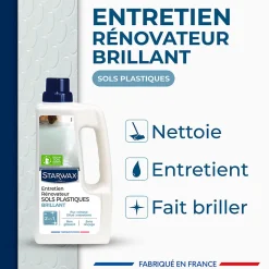 Starwax Shampoing raviveur sols plastiques 1L