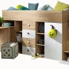 Enfant Abiks Meble SMART 3P Lit superposé 248,5/123/93 (artisan/blanc)