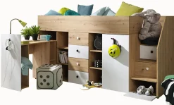 Enfant Abiks Meble SMART 3P Lit superposé 248,5/123/93 (artisan/blanc)