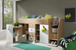 Enfant Abiks Meble SMART 3P Lit superposé 248,5/123/93 (artisan/blanc)